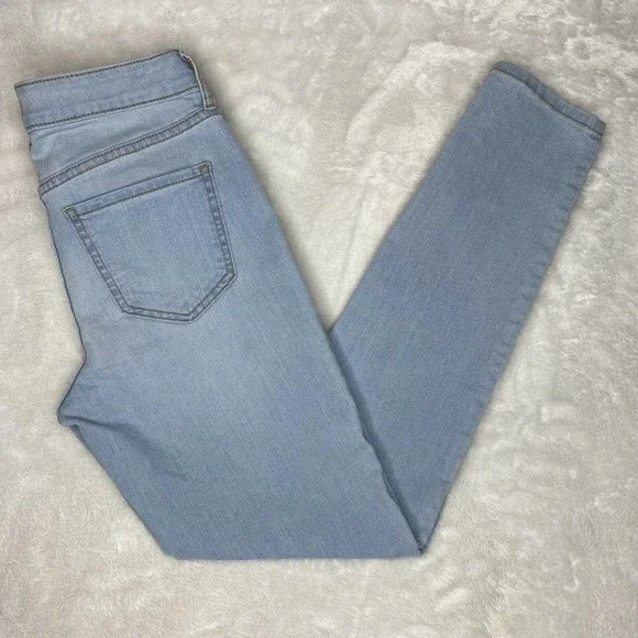 Old Navy Super Skinny Blue Denim Mid-Rise Stretch Jeans Pants Sz 2 - Picture 4 of 10